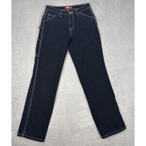 Dickies Girl Women's Black White Contrast Stitch Carpenter Pants Size 1 / 25
